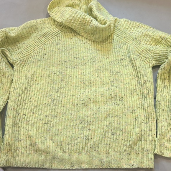 Free People Leo Tunic Cowl-Neck Yellow Confetti Knit Sweater - Picture 5 of 5